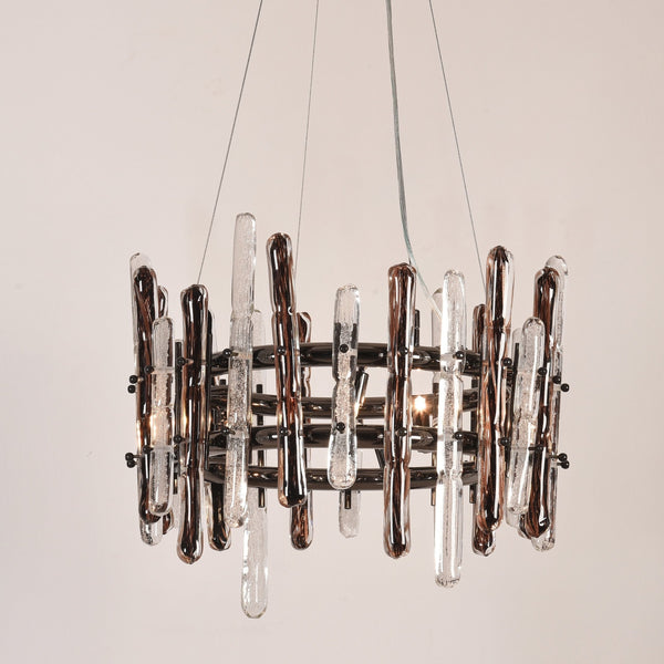 Tiered Glass Ring Chandelier