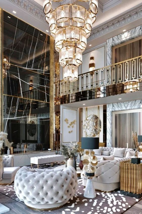 Tiered Glass Rod Ring Chandelier