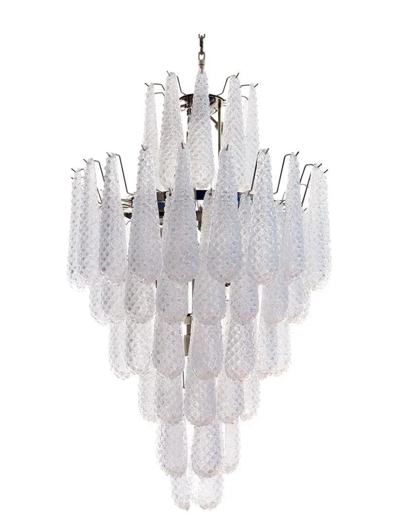 Tiered Hand-Blown Glass Drop Chandelier