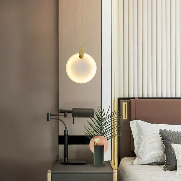 Tiered Marble Disc Cluster Pendant