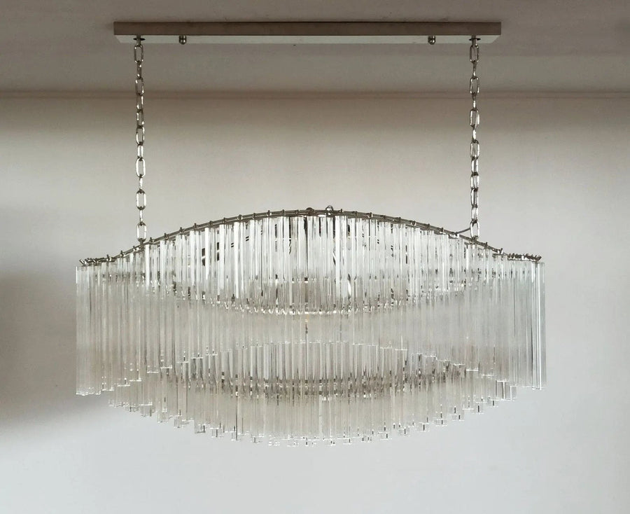 Tiered Pagoda Glass Prism Chandelier