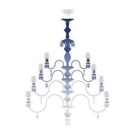 Tiered Porcelain Bloom Cluster Chandelier