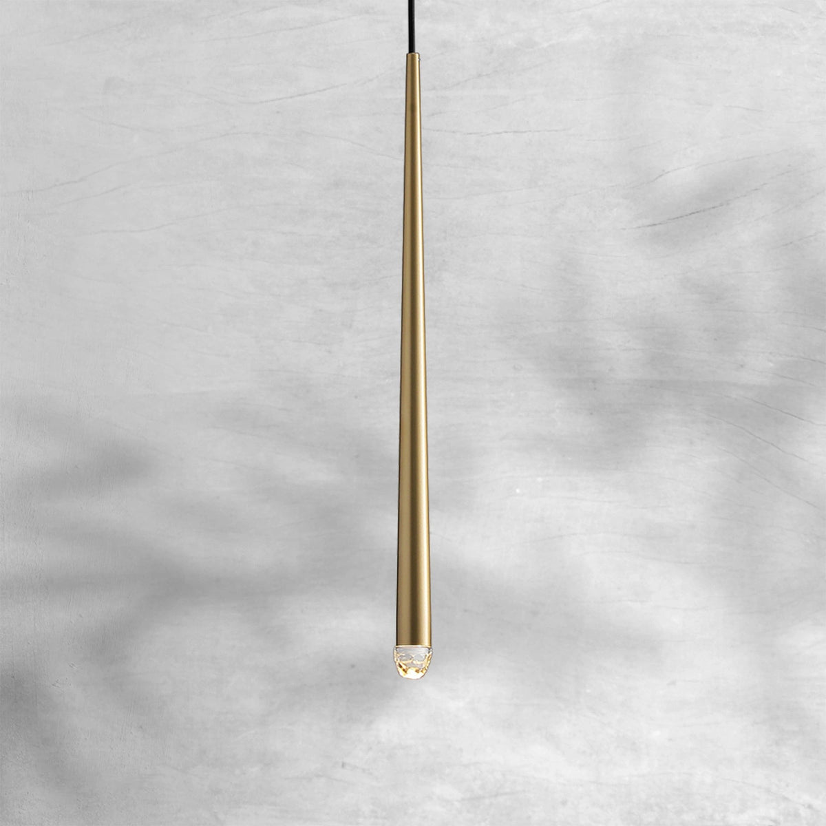 Tiered Steel Pendant with Faceted Glass Polyhedra