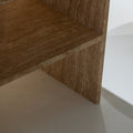 Travertine Open Shelf Side Table - View 4