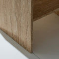 Travertine Open Shelf Side Table - View 3