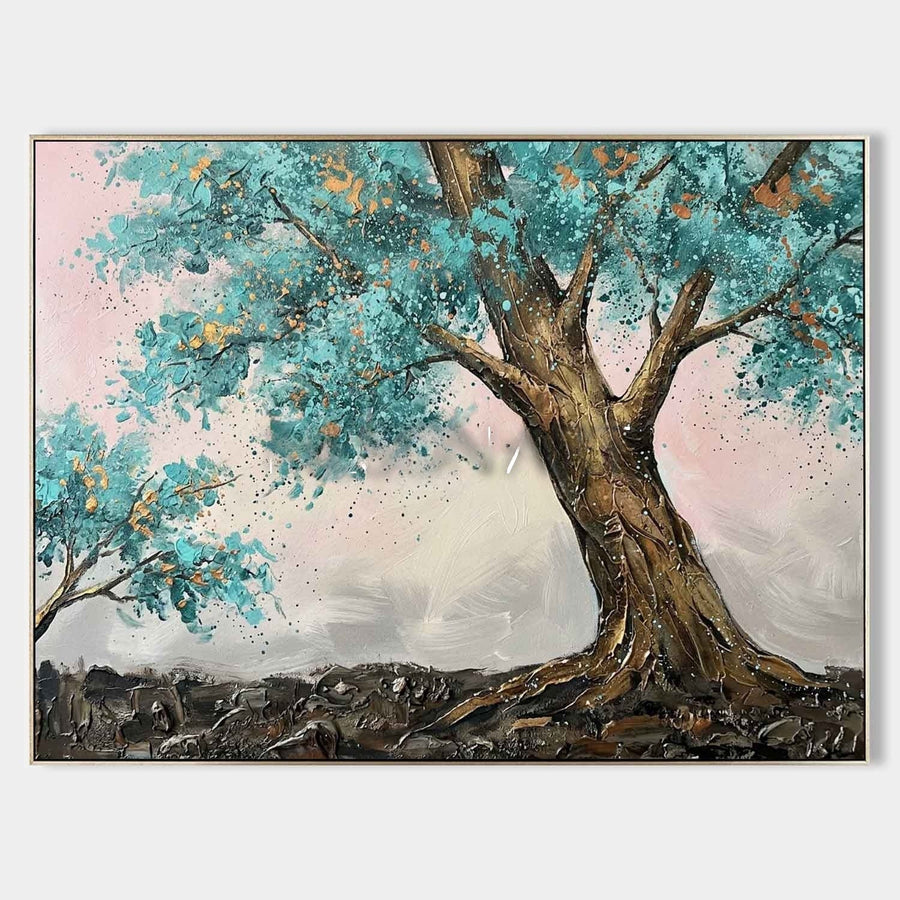 Turquoise Canopy Tree at Blush Dusk