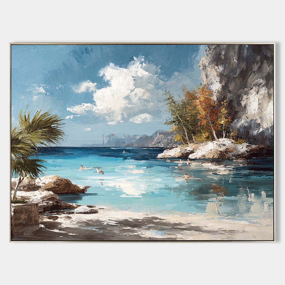 Turquoise Cove Beneath Pale Cliffs