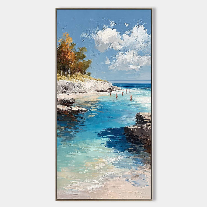 Turquoise Cove Beneath Summer Clouds