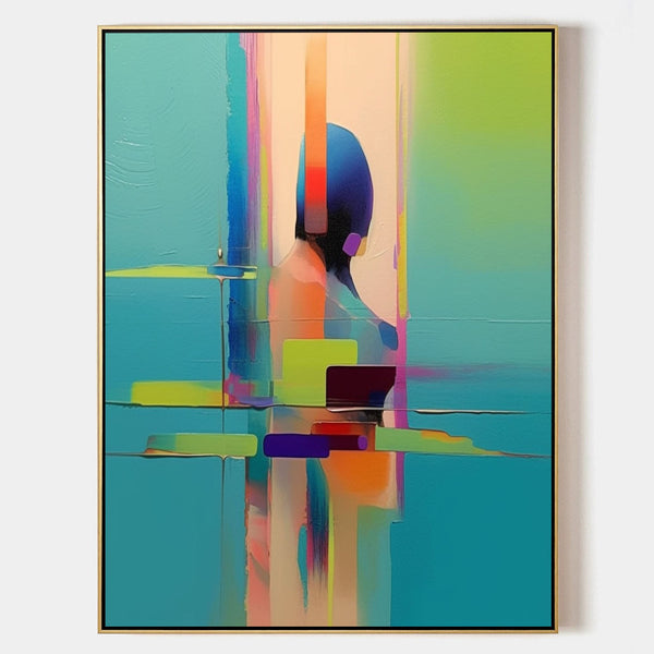 Turquoise Figure in Fractured Light