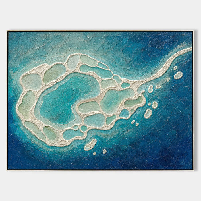 Turquoise Lagoon in Raised Relief