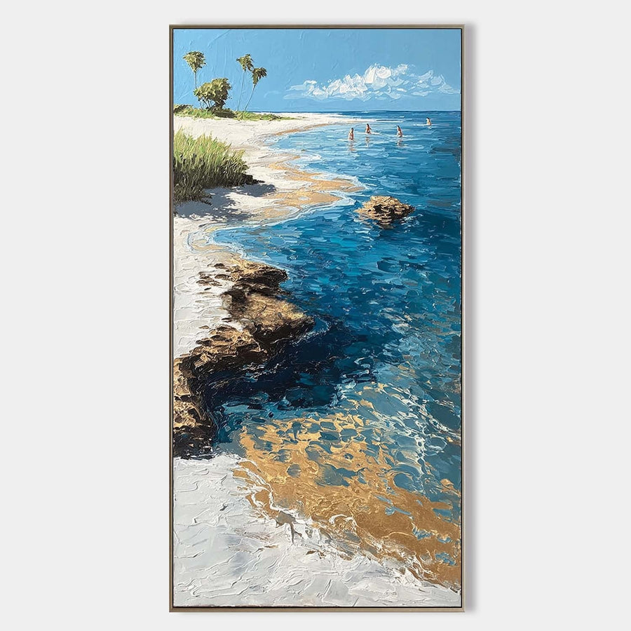 Turquoise Shoreline with Golden Shallows