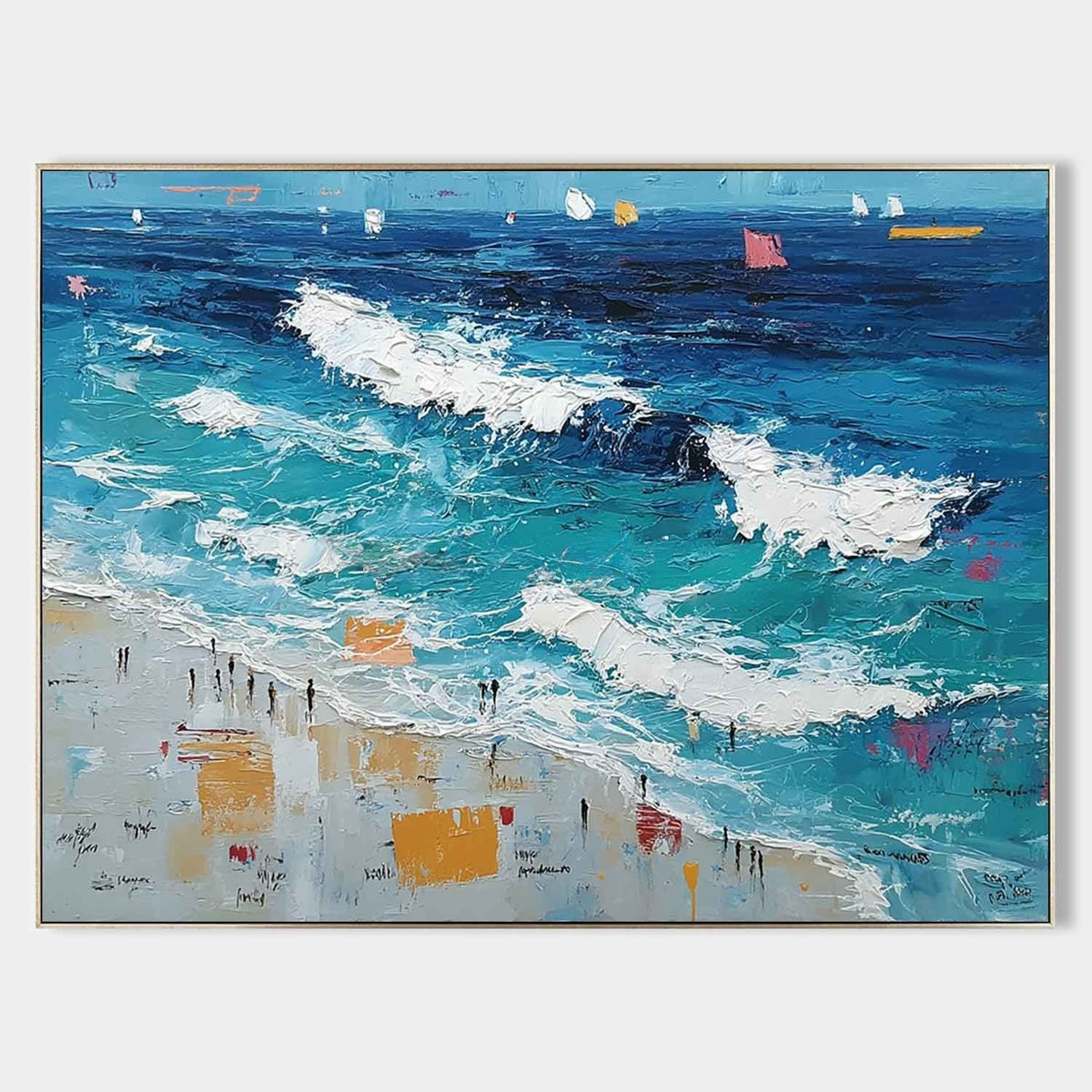 Turquoise Surf and Sunlit Shore