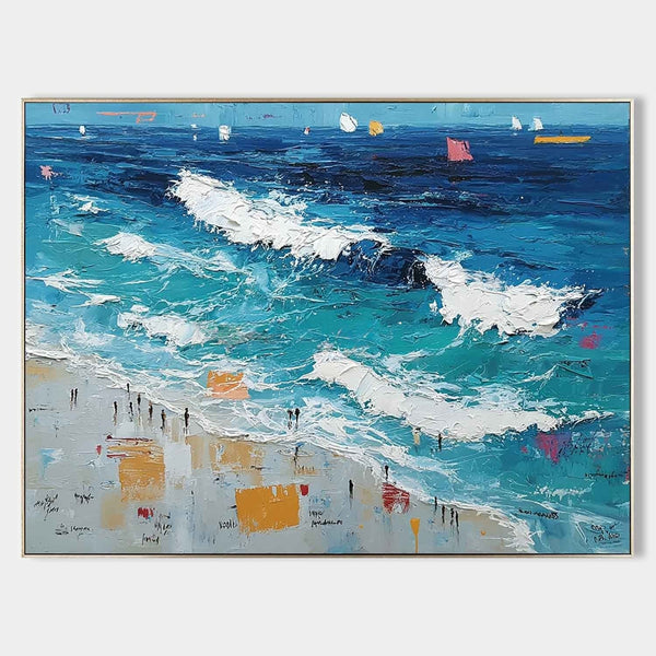 Turquoise Surf and Sunlit Shore