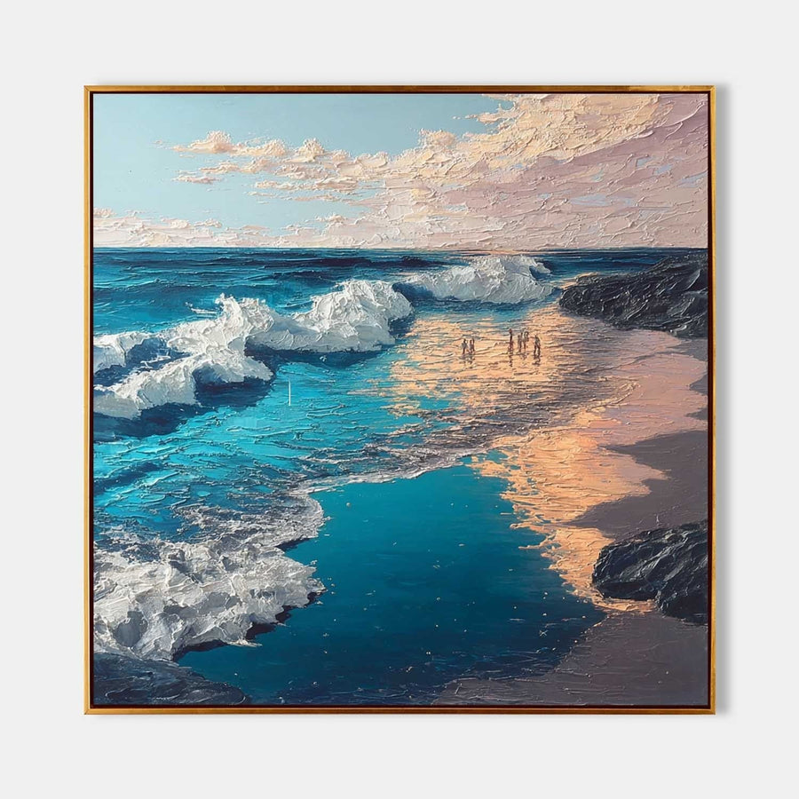 Turquoise Surf at Golden Hour