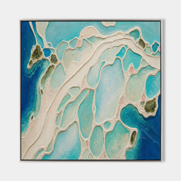 Turquoise Tide Pools from Above