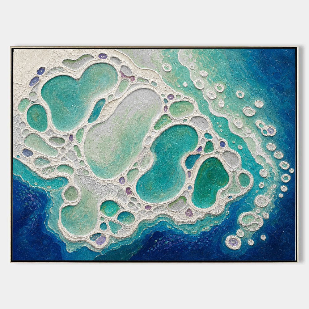 Turquoise Tide Pools in Raised Foam
