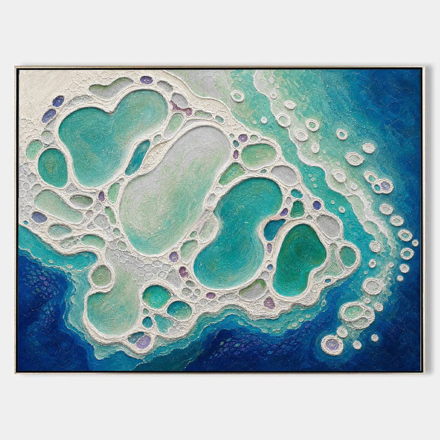 Turquoise Tide Pools in Raised Foam