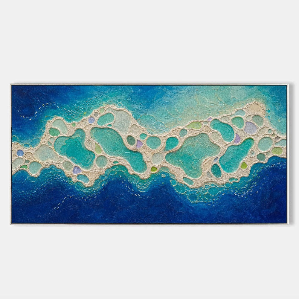 Turquoise Tide Pools in Relief