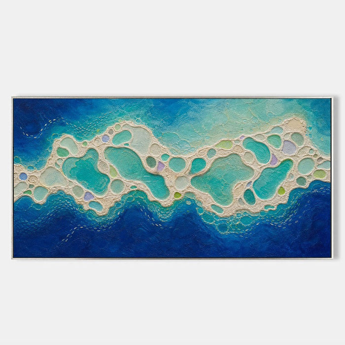 Turquoise Tide Pools in Relief