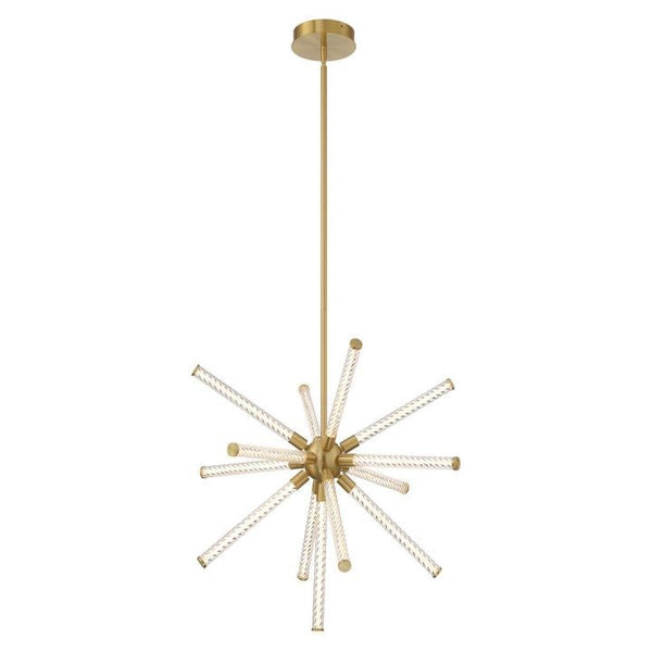 Twisted Acrylic Cane Ring Chandelier