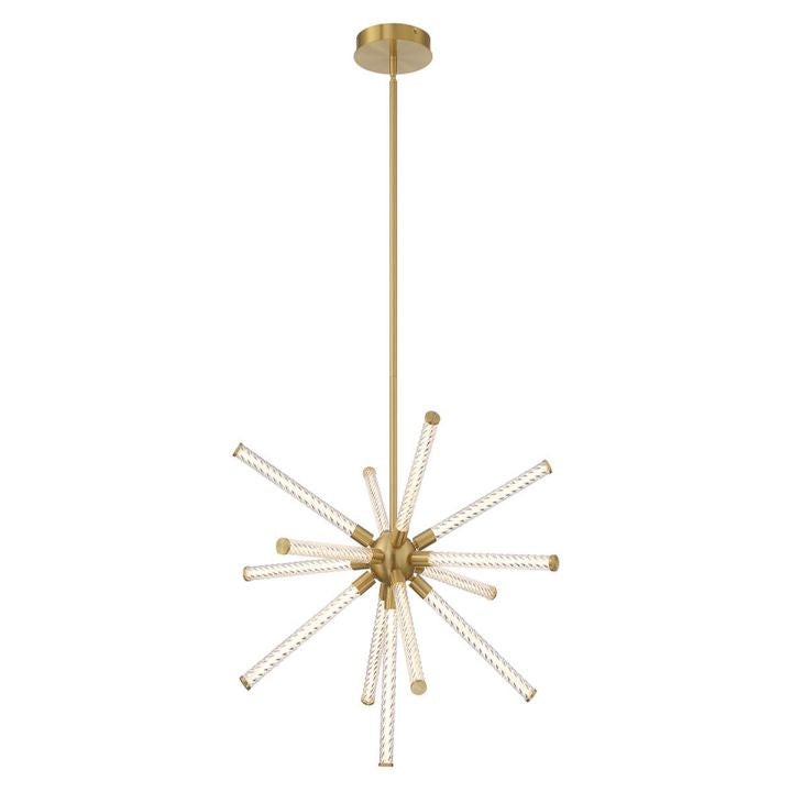Twisted Acrylic Cane Ring Chandelier