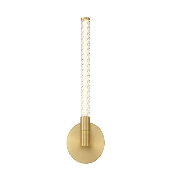 Twisted Acrylic Cane Sculptural Wall Sconce