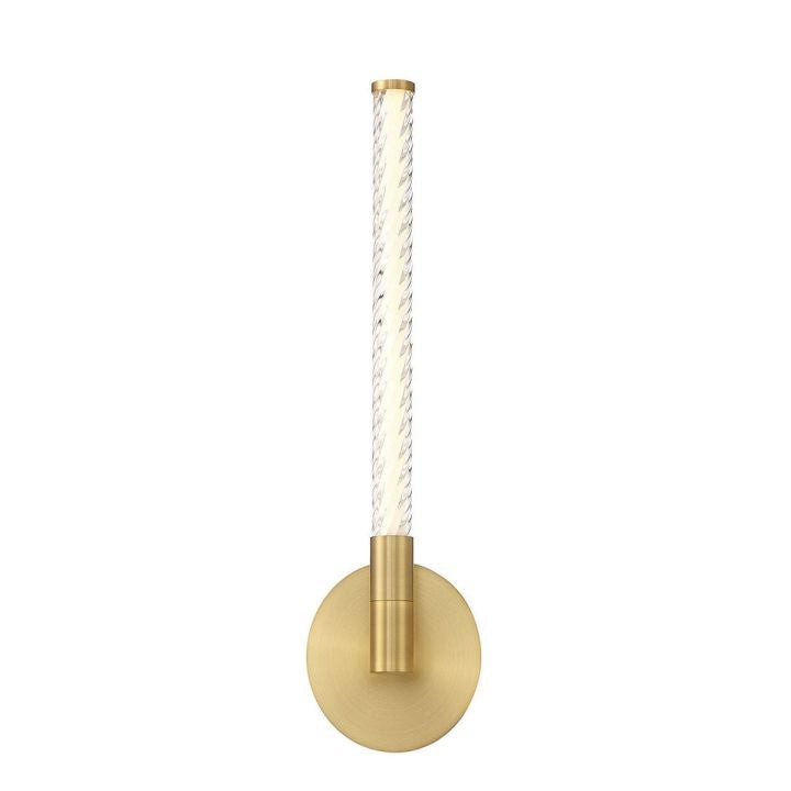 Twisted Acrylic Cane Sculptural Wall Sconce