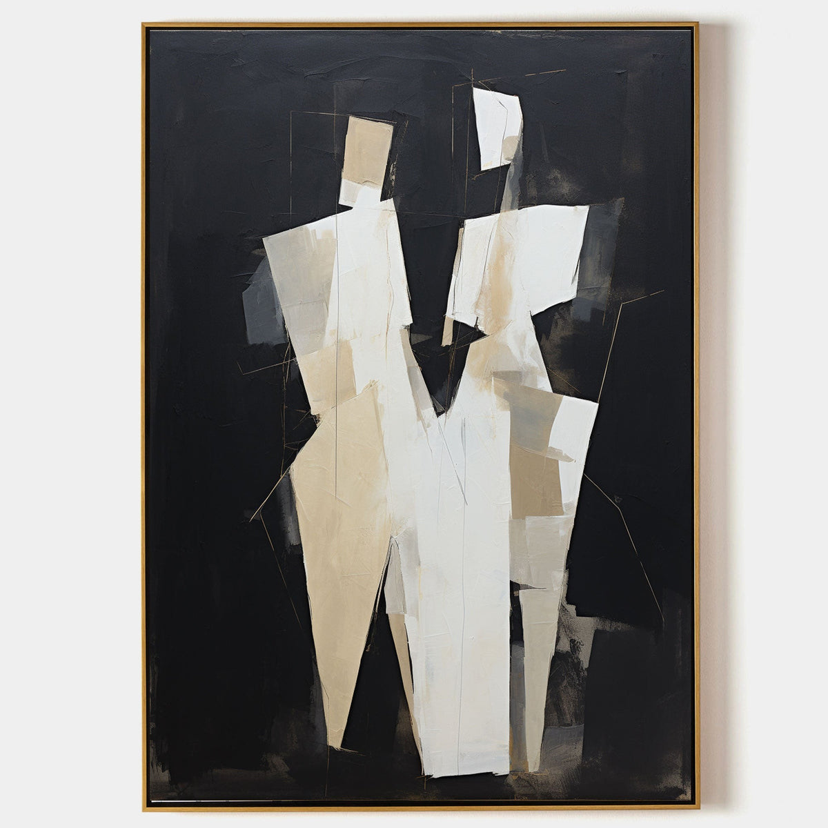 Two Angular Figures in Ivory