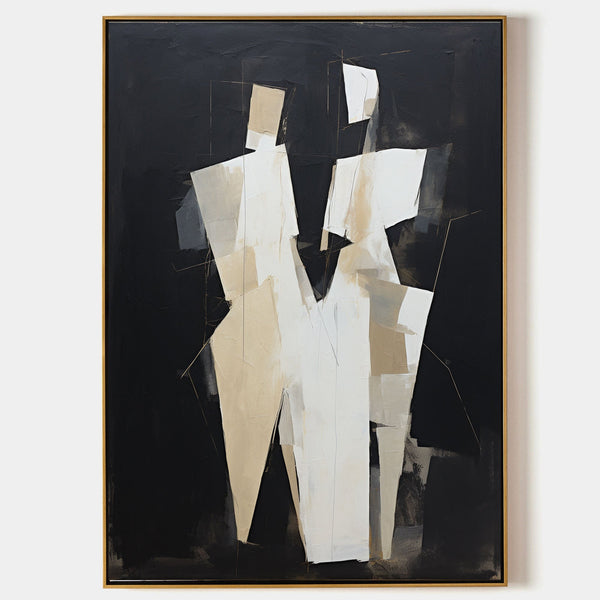Two Angular Figures in Ivory