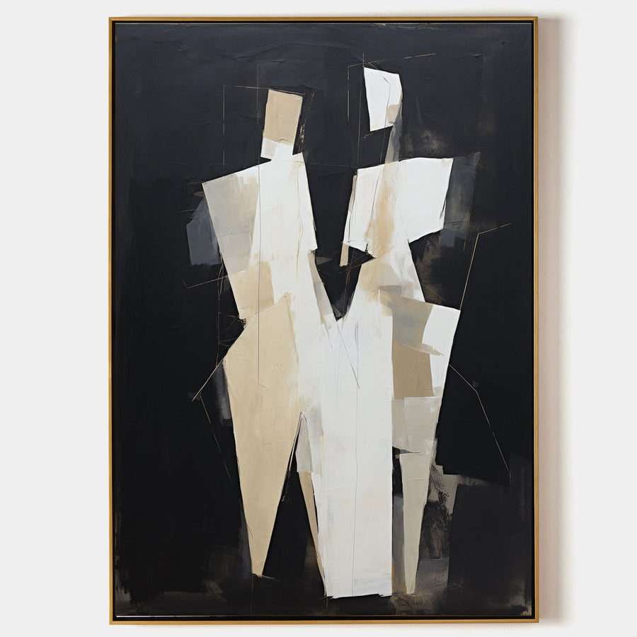 Two Angular Figures in Ivory
