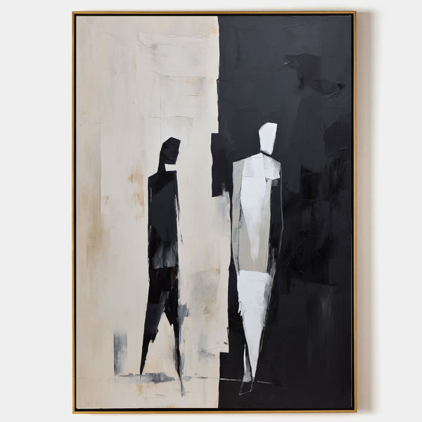 Two Figures in Black and Ivory