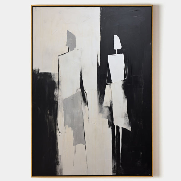 Two Figures in Black and Ivory