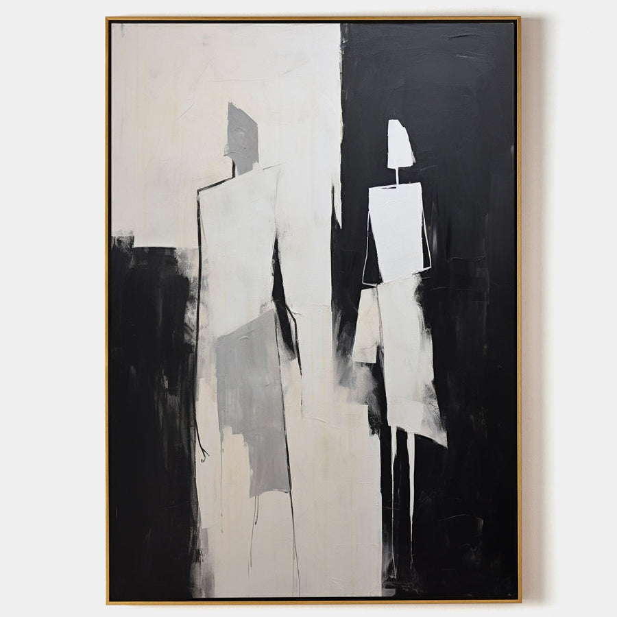 Two Figures in Black and Ivory