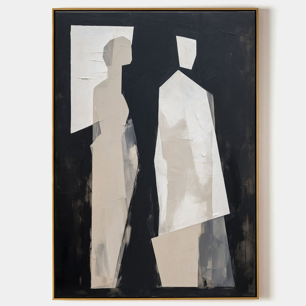 Two Pale Figures on Black