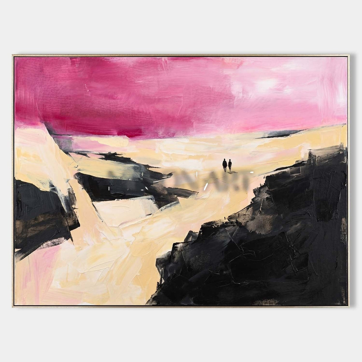 Two Wanderers Under a Magenta Sky