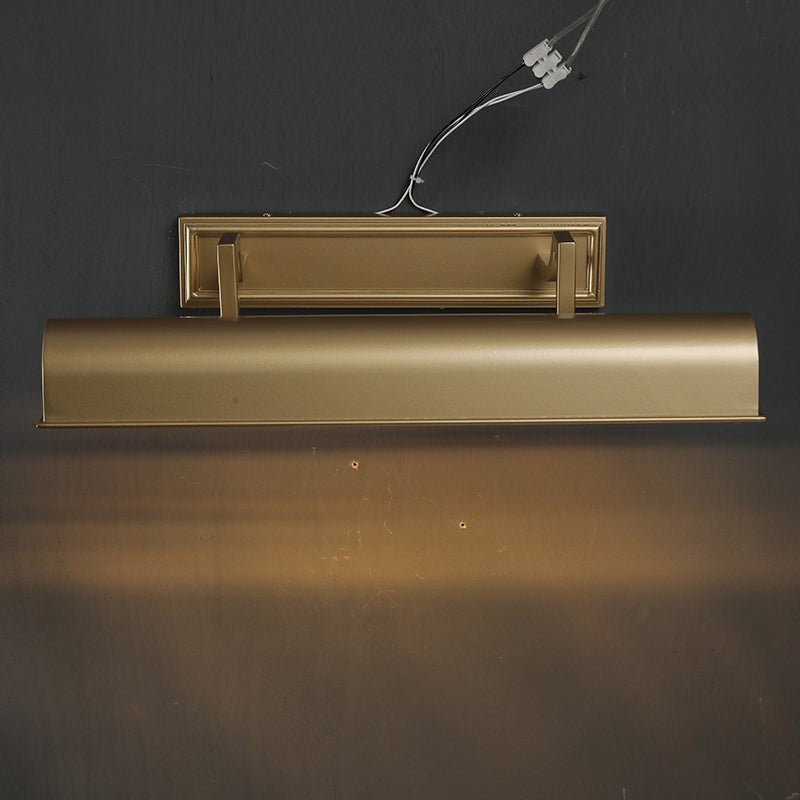Unlacquered Cast Brass Picture Light with Adjustable Hood