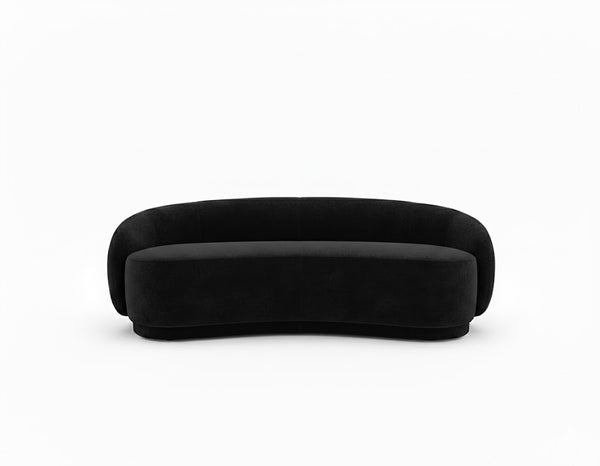 Black Arc Sofa - Chenille Fabric