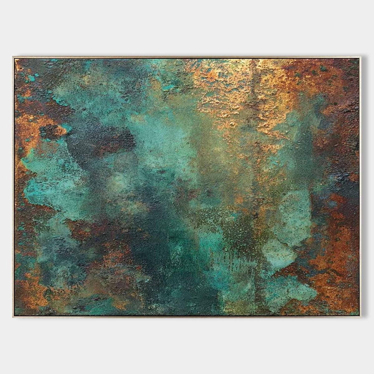 Verdigris and Copper Patina Abstract