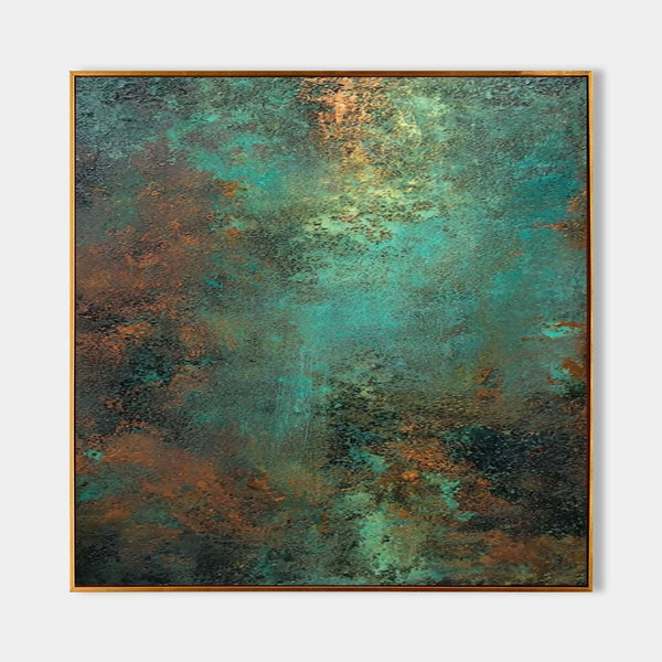 Verdigris and Copper Patina Abstract