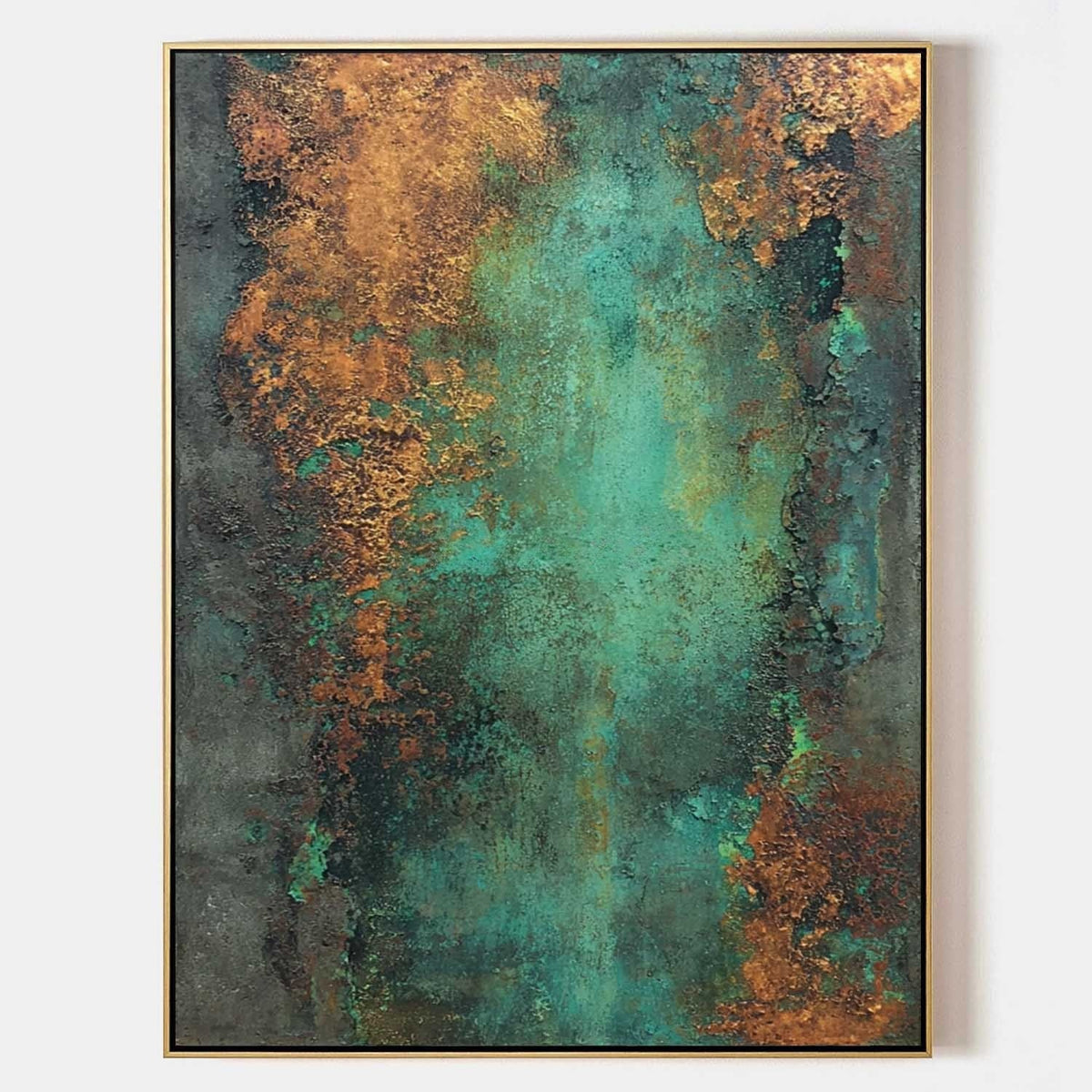 Verdigris and Copper Patina Abstract