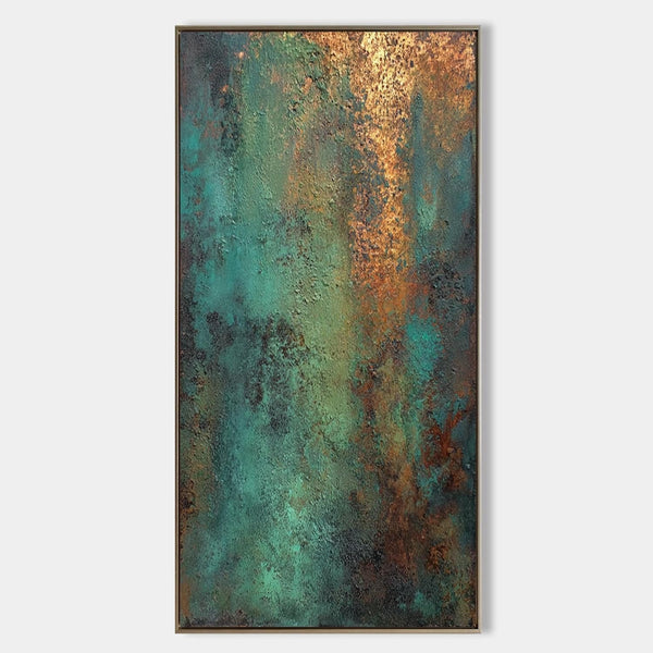 Verdigris and Copper Patina Abstract