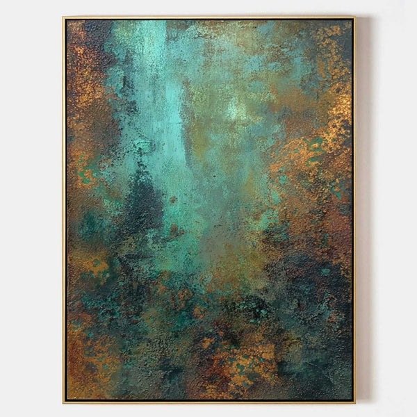Verdigris and Copper Patina Abstract
