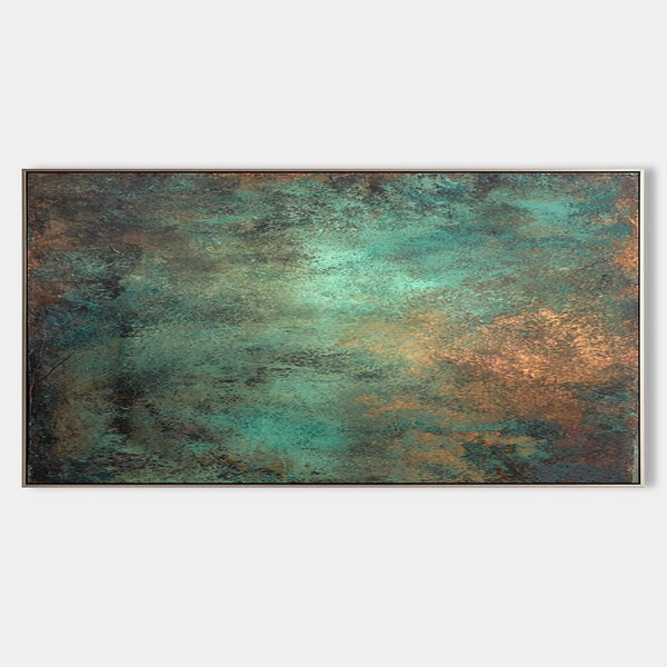 Verdigris and Copper Patina Abstract