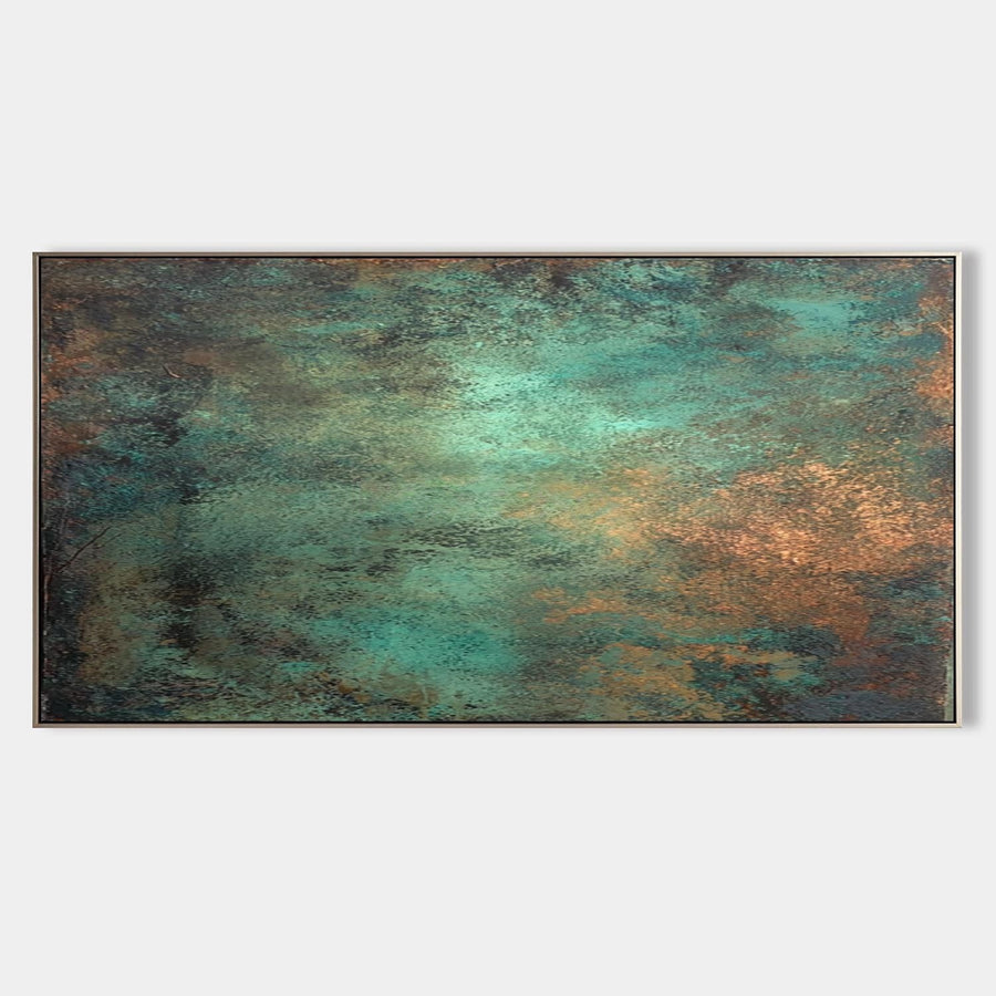 Verdigris and Copper Patina Abstract
