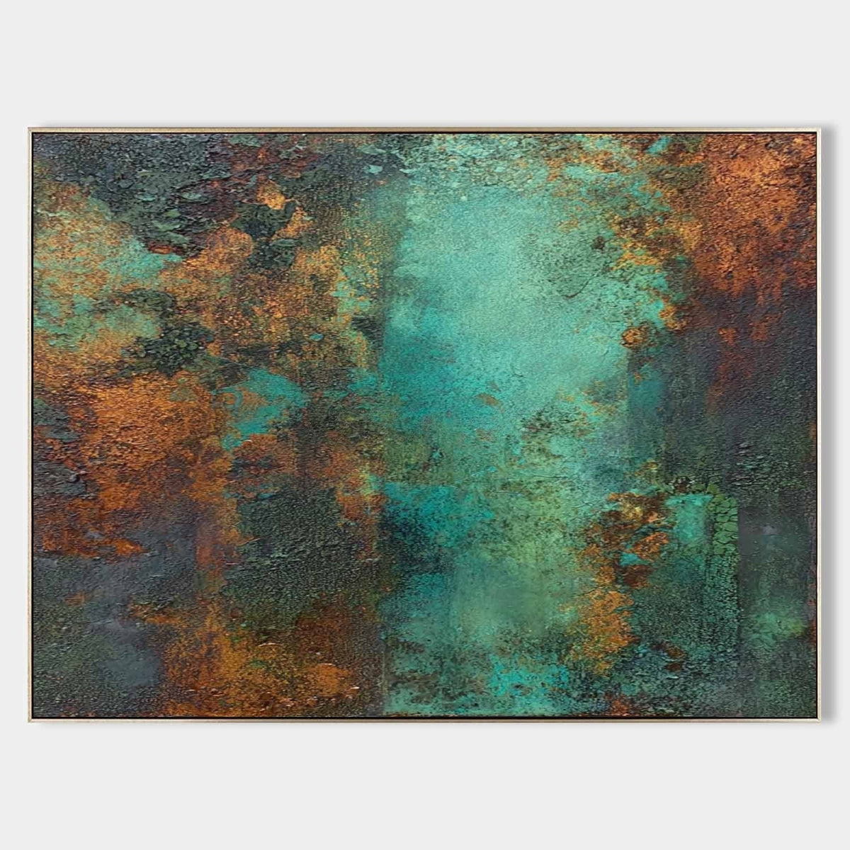 Verdigris and Rust Abstract Glow