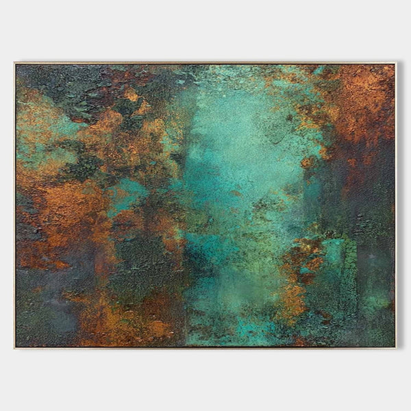 Verdigris and Rust Abstract Glow