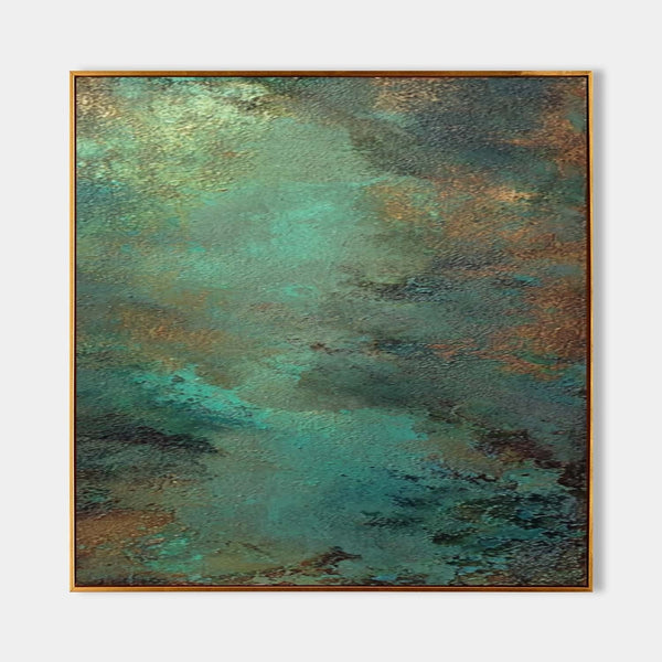 Verdigris Tide with Copper Glow