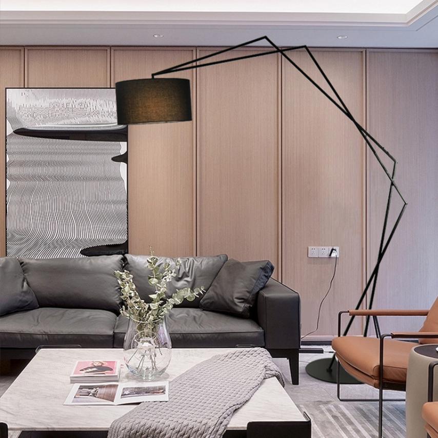 Modern Geometric Arc Floor Lamp - Main View