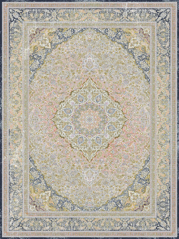 Vintage Persian Medallion Area Rug - Main View