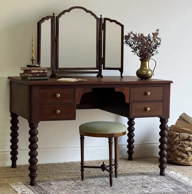 Vintage Vanity Desk & Stool - Main View
